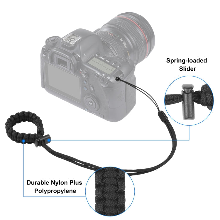 PULUZ Braided Camera Wrist Strap | Adjustable Anti-Lost for GoPro, DJI & Insta360