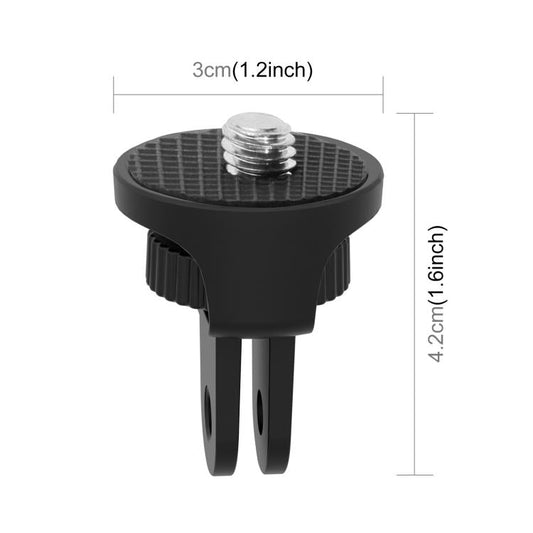 PULUZ 1/4 Inch Screw Action Camera Tripod Adapter – ABS Mount for GoPro, DJI & Insta360