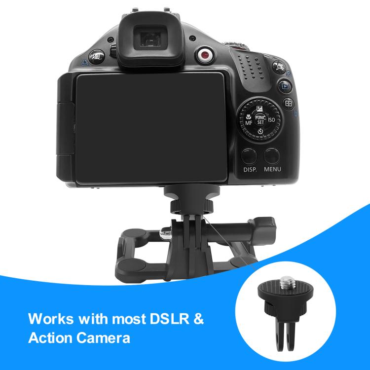 PULUZ 1/4 Inch Screw Action Camera Tripod Adapter – ABS Mount for GoPro, DJI & Insta360