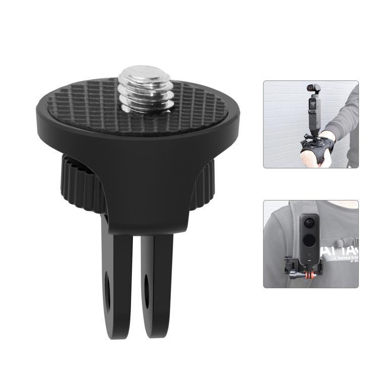 PULUZ 1/4 Inch Screw Action Camera Tripod Adapter – ABS Mount for GoPro, DJI & Insta360