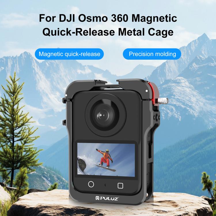 PULUZ Aluminium Alloy Protective Cage for DJI Osmo 360 with Lens Cover