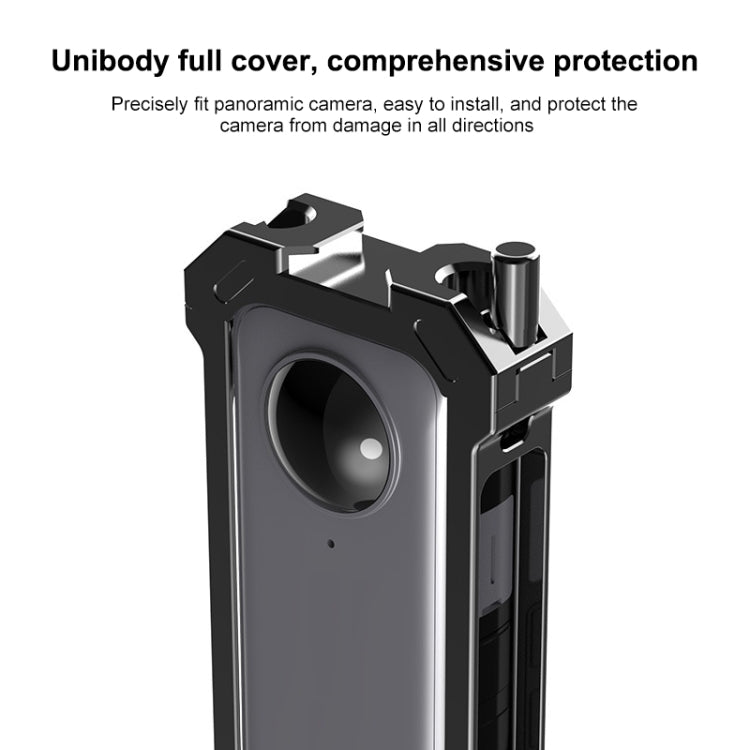 PULUZ Metal Protective Cage Rig for Insta360 X3 – Cold Shoe, Tripod Adapter & Magnetic Base
