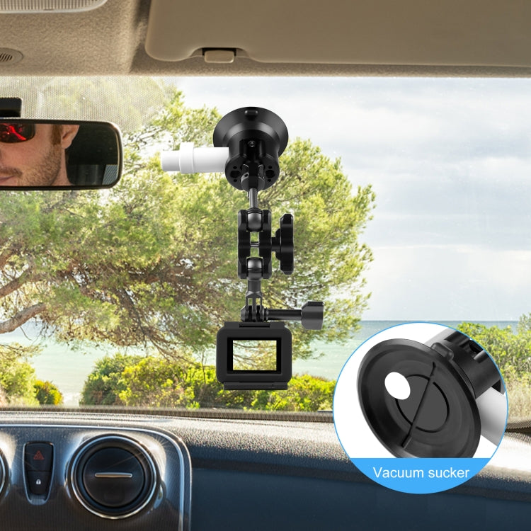 PULUZ 3-Inch Aluminium Alloy Pump Suction Cup Car Mount