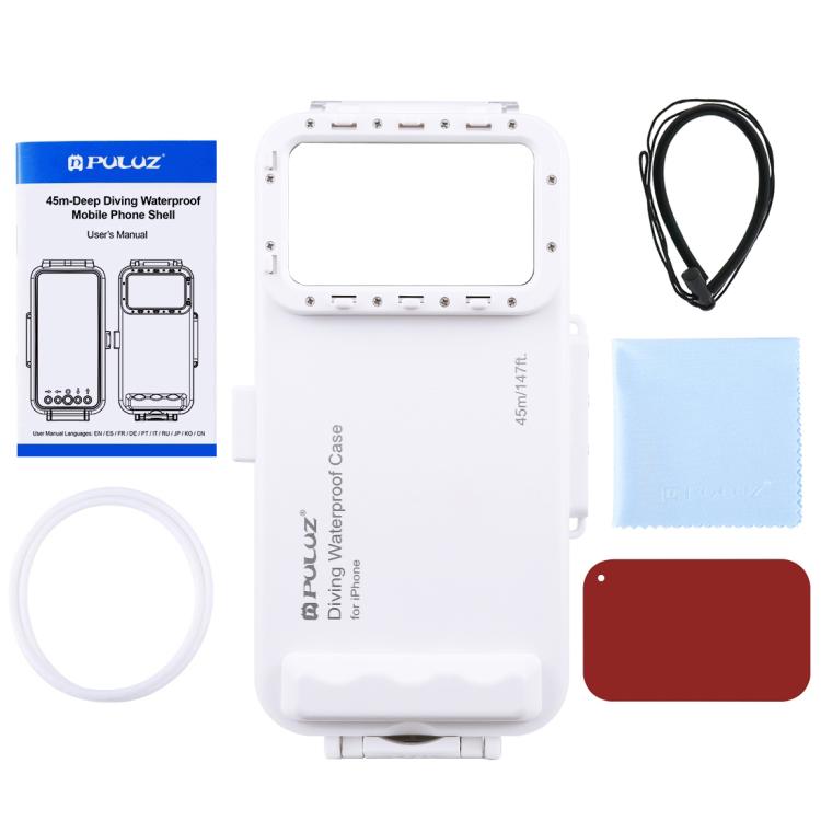 PULUZ 45m Waterproof Diving Case for iPhone – Underwater Photo & Video Housing