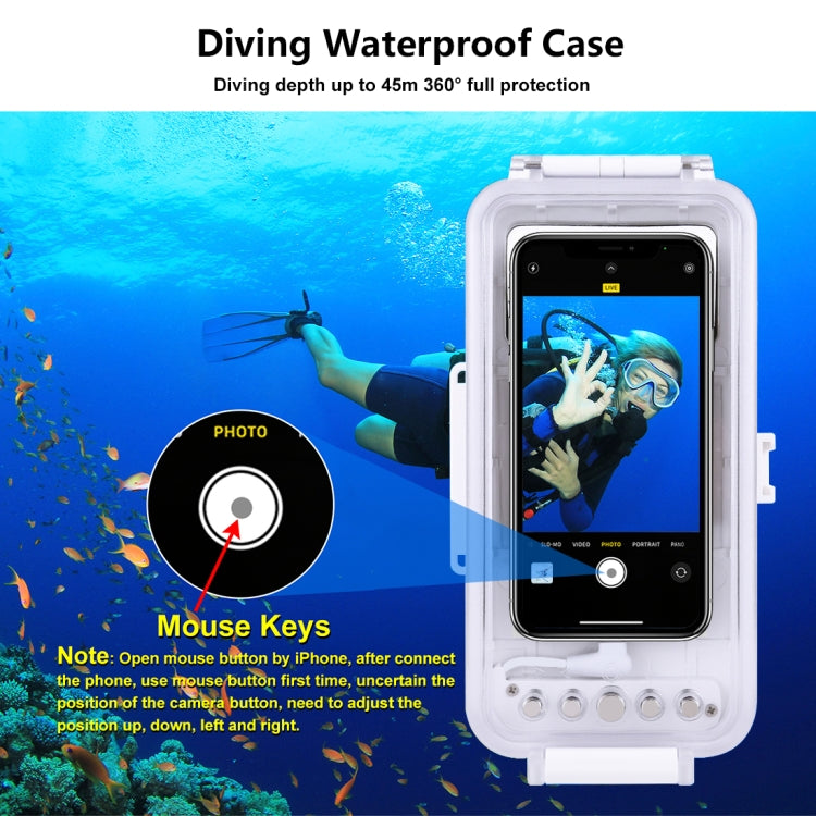 PULUZ 45m Waterproof Diving Case for iPhone – Underwater Photo & Video Housing