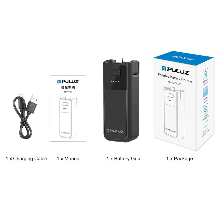PULUZ 2800mAh Battery Grip for DJI Osmo Pocket 3