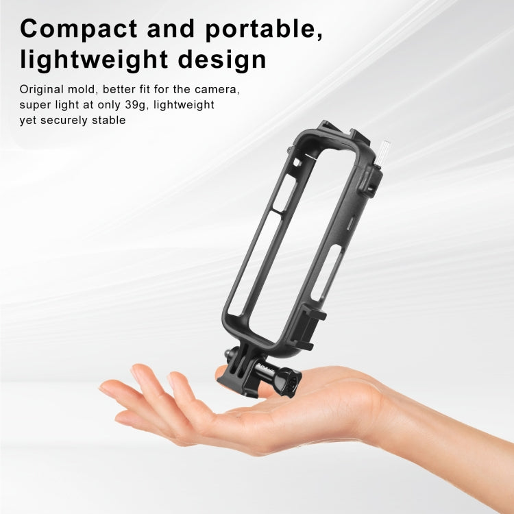 PULUZ Marco Protector de PC con Zapata Fría para Insta360 X4 con Soporte Adaptador y Tornillo