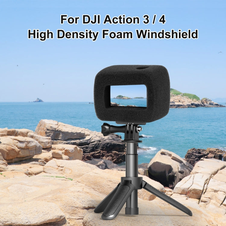 Para DJI Osmo Action 4 / 3, Protector de espuma contra el viento de alta densidad PULUZ, Protector de espuma contra el viento
