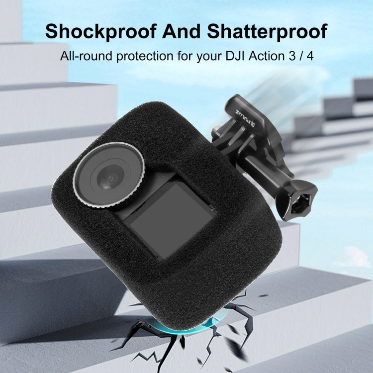 Para DJI Osmo Action 4 / 3, Protector de espuma contra el viento de alta densidad PULUZ, Protector de espuma contra el viento
