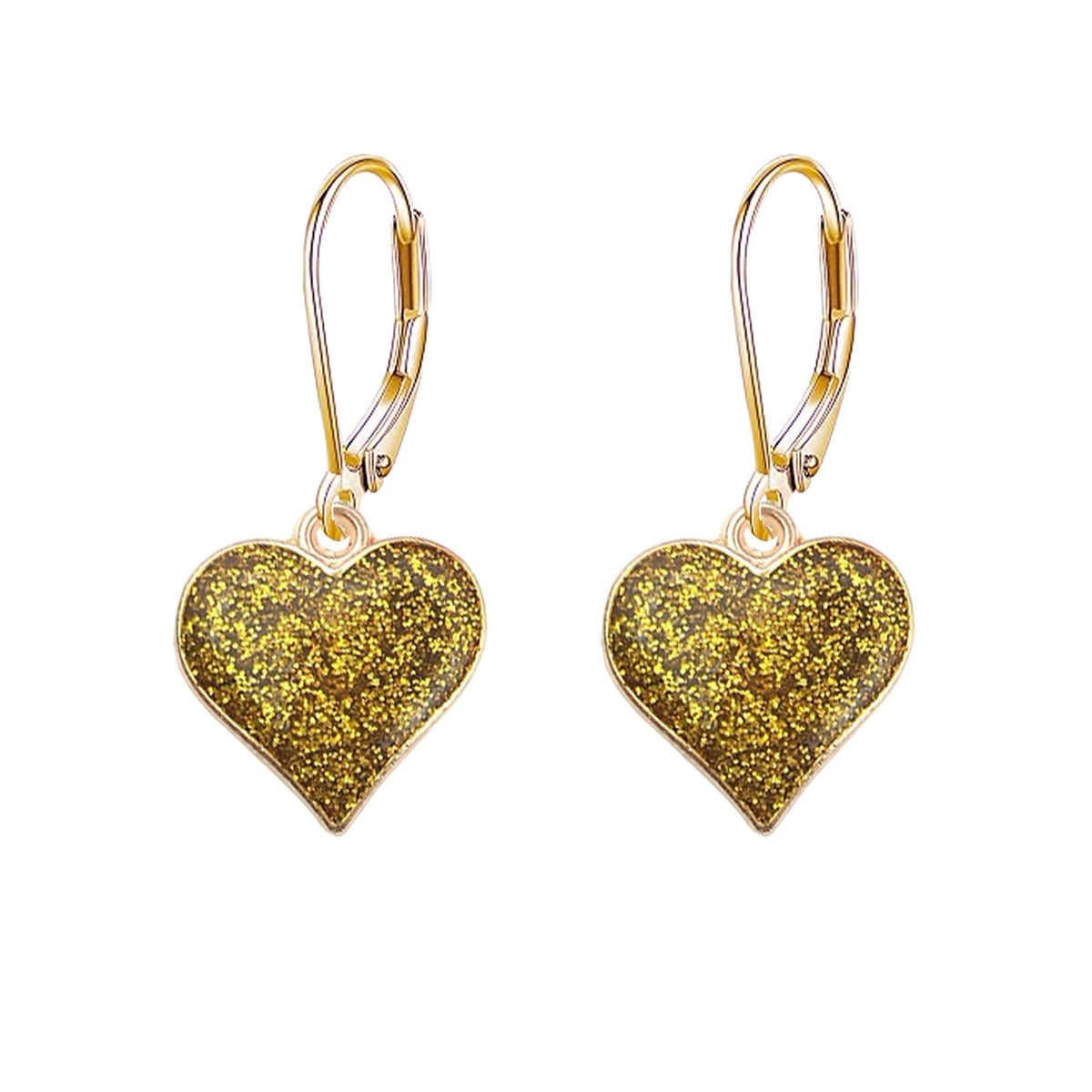Pair of Heart Earrings Elegant Fashion Women's Jewellery Ear Ring 6 Colours