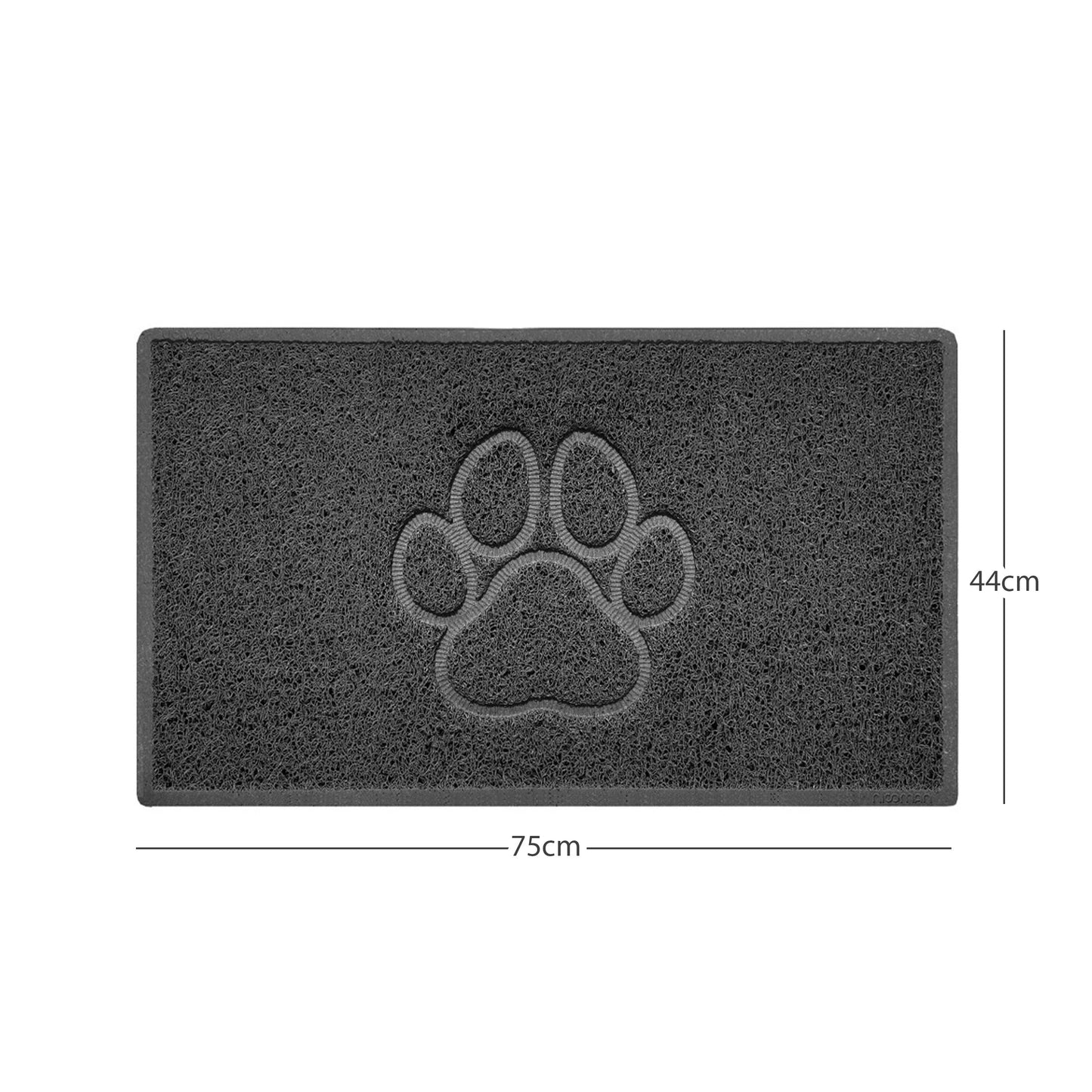 Nicoman Paw Print Embossed Spaghetti Door Mat | Indoor & Outdoor | Non-Slip