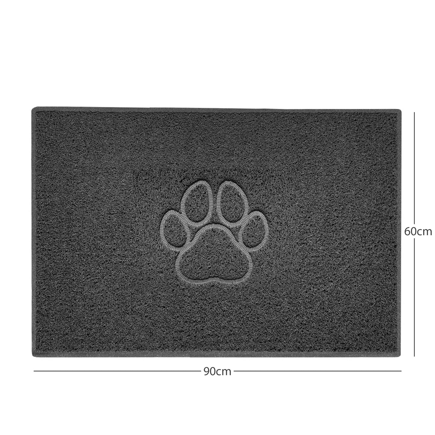 Nicoman Paw Print Embossed Spaghetti Door Mat | Indoor & Outdoor | Non-Slip