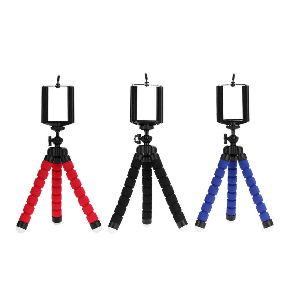 Phone Tripod Stand - Mini Tripod with Mobile Camera Holder Clip for Smartphone & Camera