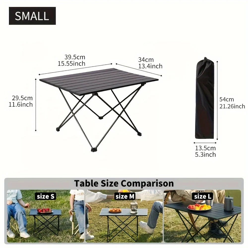Portable Folding Outdoor Tables - Heavy Duty Aluminium Adjustable Table Indoor
