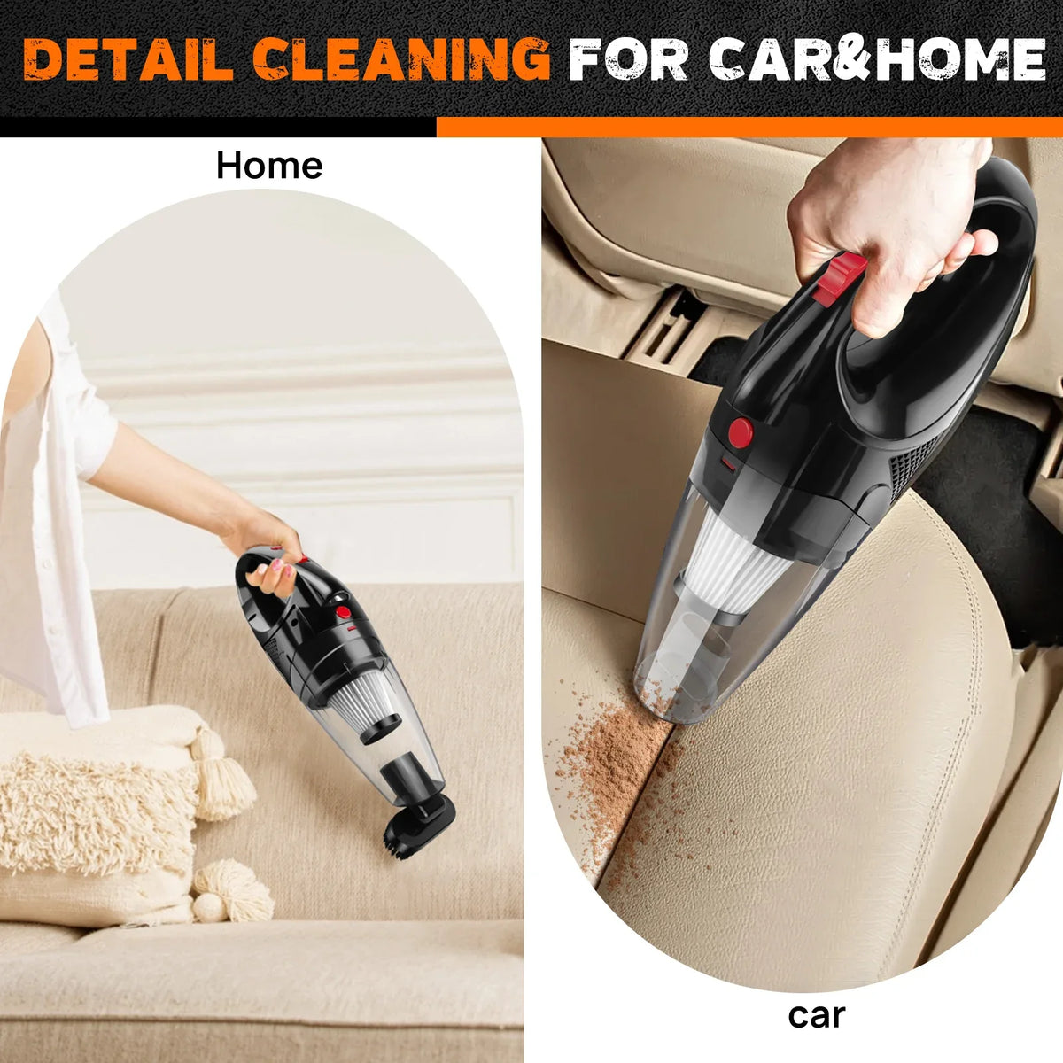 Powerful Cordless Handheld Vacuum Cleaner Strong Suction Mini Car & Home Hoover