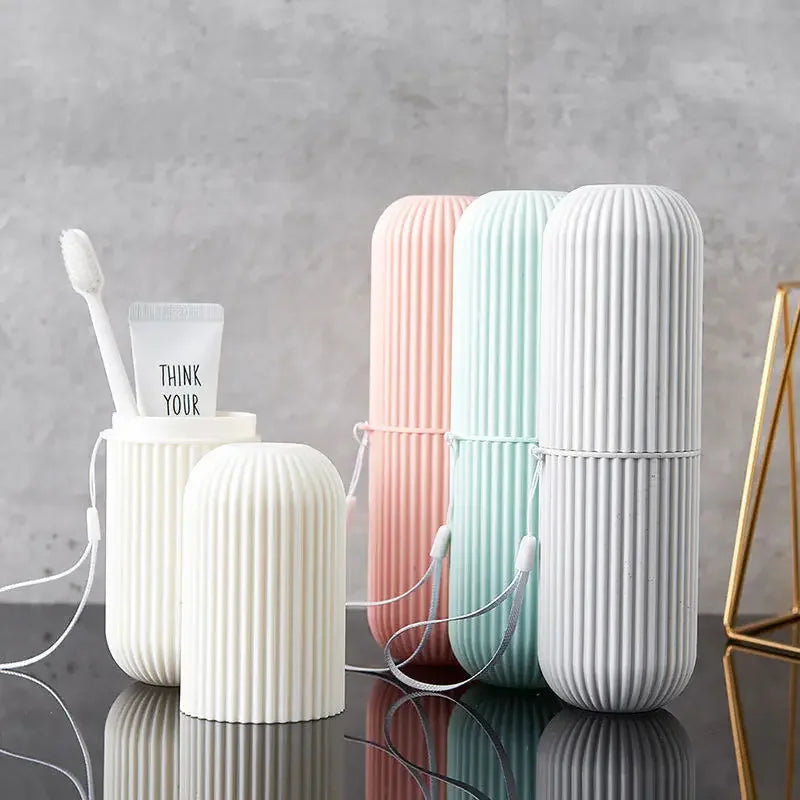 Portable Toothbrush and Toothpaste Holder Case - Travel Storage Box for Toothbrush and Toothpaste Protection