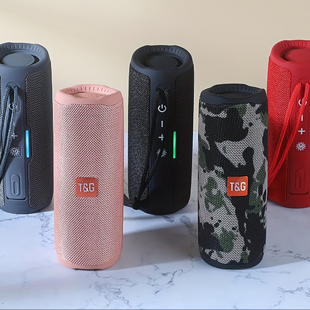 Portable Wireless Bluetooth Speaker with LED Light - Built-in Mic, Surround Sound