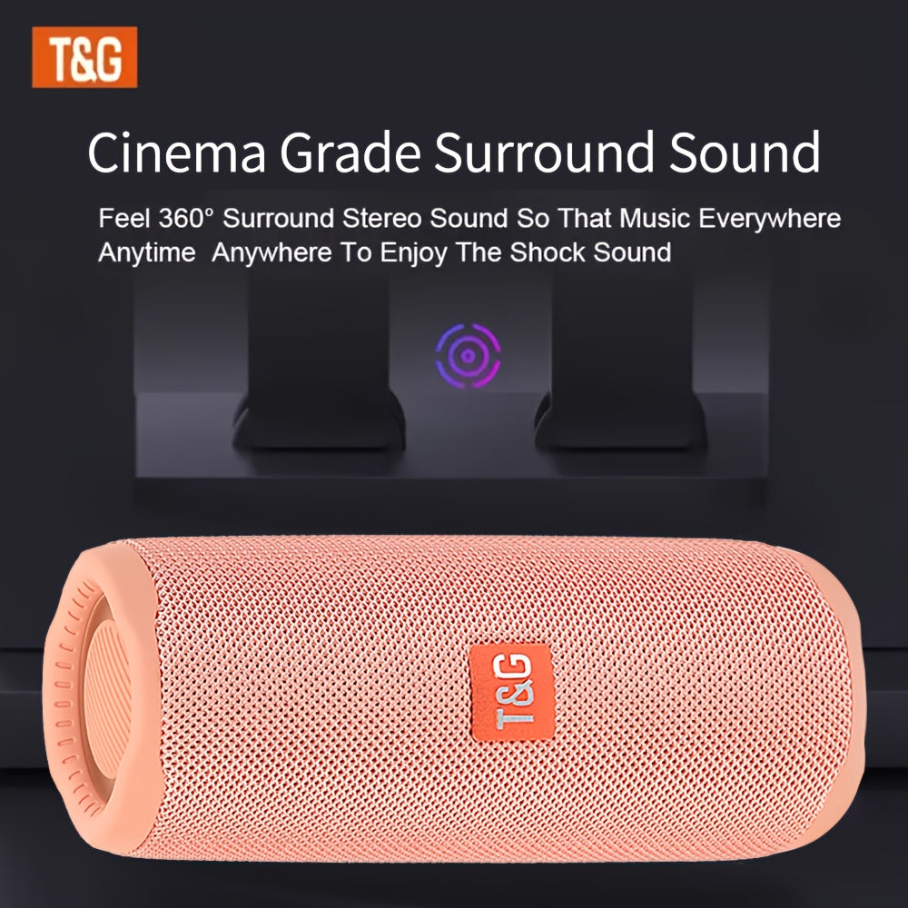 Portable Wireless Bluetooth Speaker with LED Light - Built-in Mic, Surround Sound