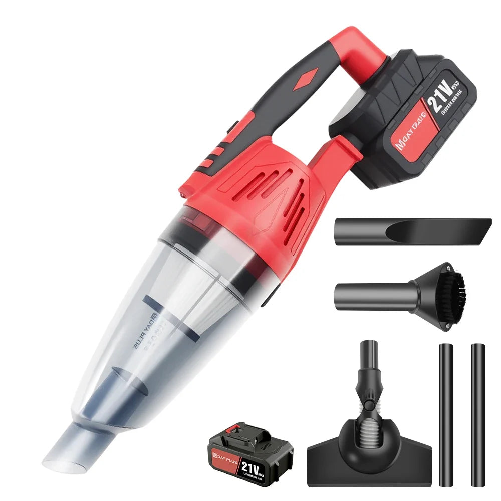 Powerful Cordless Vacuum Cleaner - Rechargeable Handheld Car Hoover High Suction