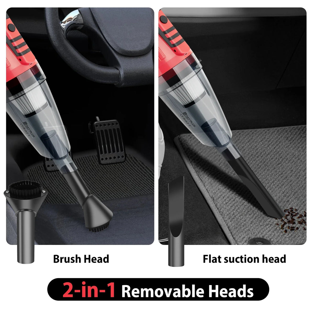 Powerful Cordless Vacuum Cleaner - Rechargeable Handheld Car Hoover High Suction