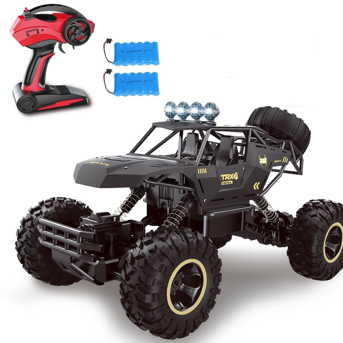 Big Powerful Monster Truck RC Off Road 4WD Metal LED Remote Control Toy Car