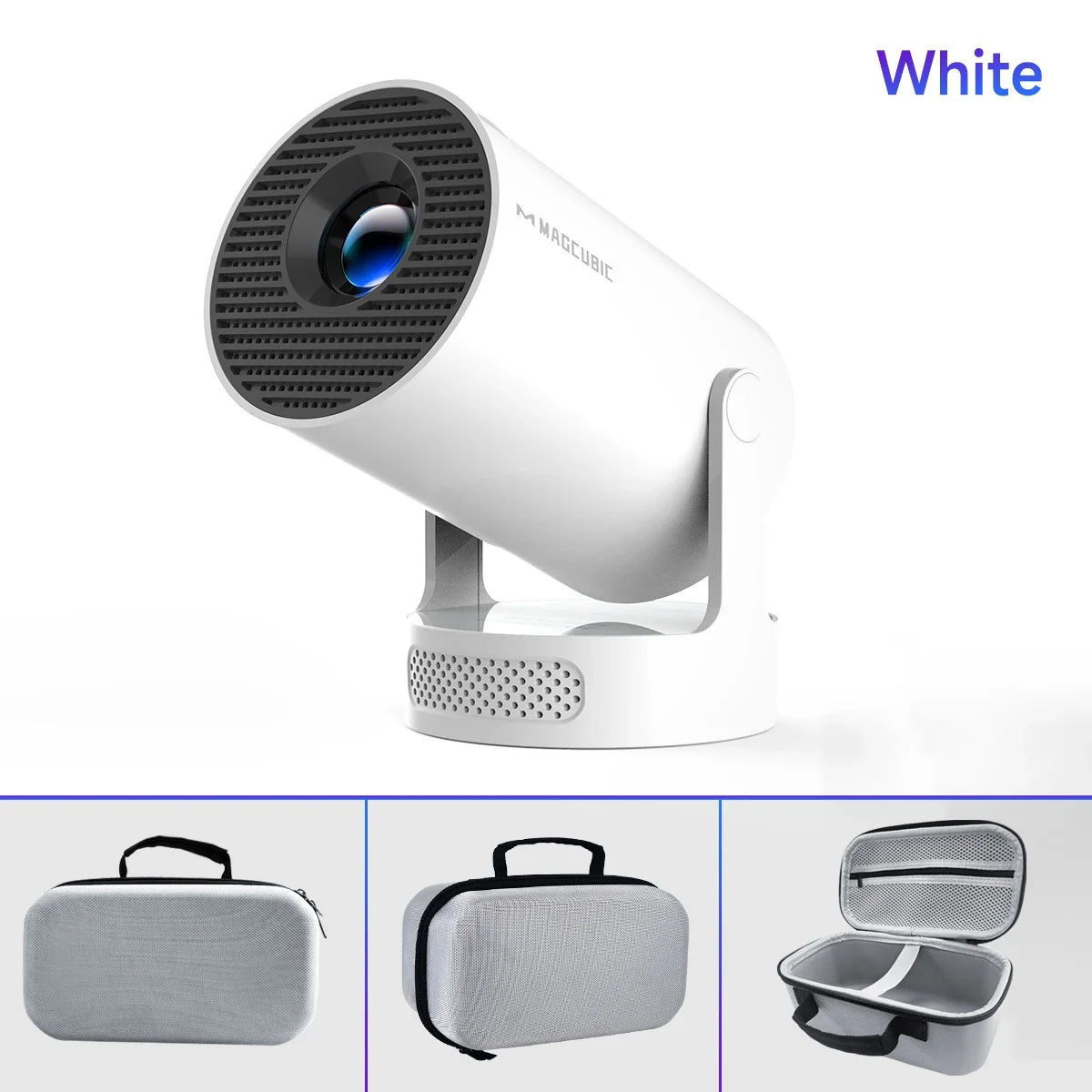 Pro 4K Android 11 Portable Projector - 180 Degree Flexible Mini Cinema Projector for Outdoor & Home