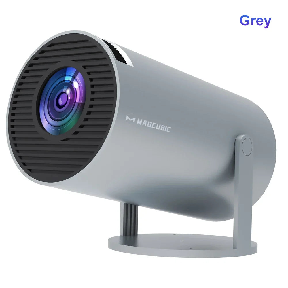Pro 4K Android 11 Portable Projector - 180 Degree Flexible Mini Cinema Projector for Outdoor & Home