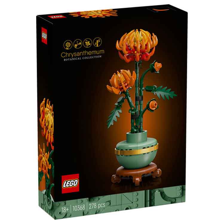 LEGO Icons Chrysanthemum 10368 – Botanical Collection Building Set for Adults