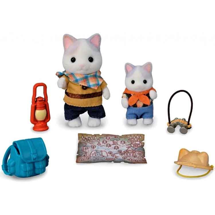 Sylvanian Families Exciting Exploration Set | Latte Cat Figures