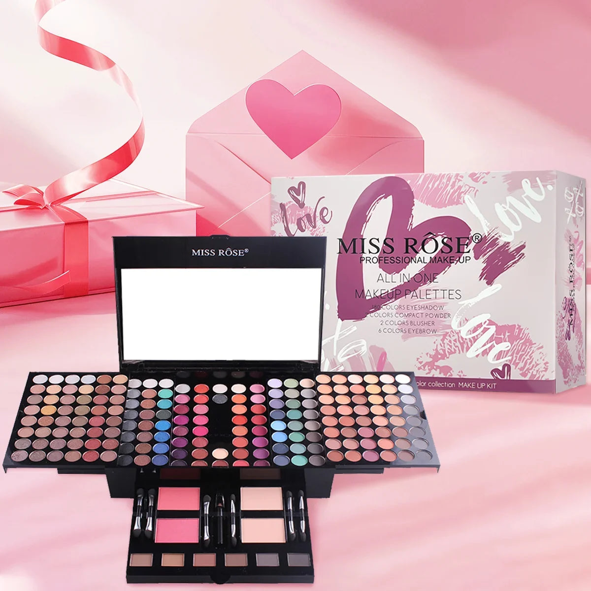 Professional Makeup Artist Kit – 142 Colour Eyeshadow Palette Blush Powder Set