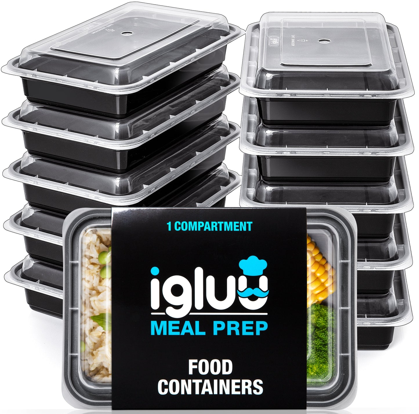 Igluu 1-Compartment Meal Prep Containers 828ml | Reusable & Stackable
