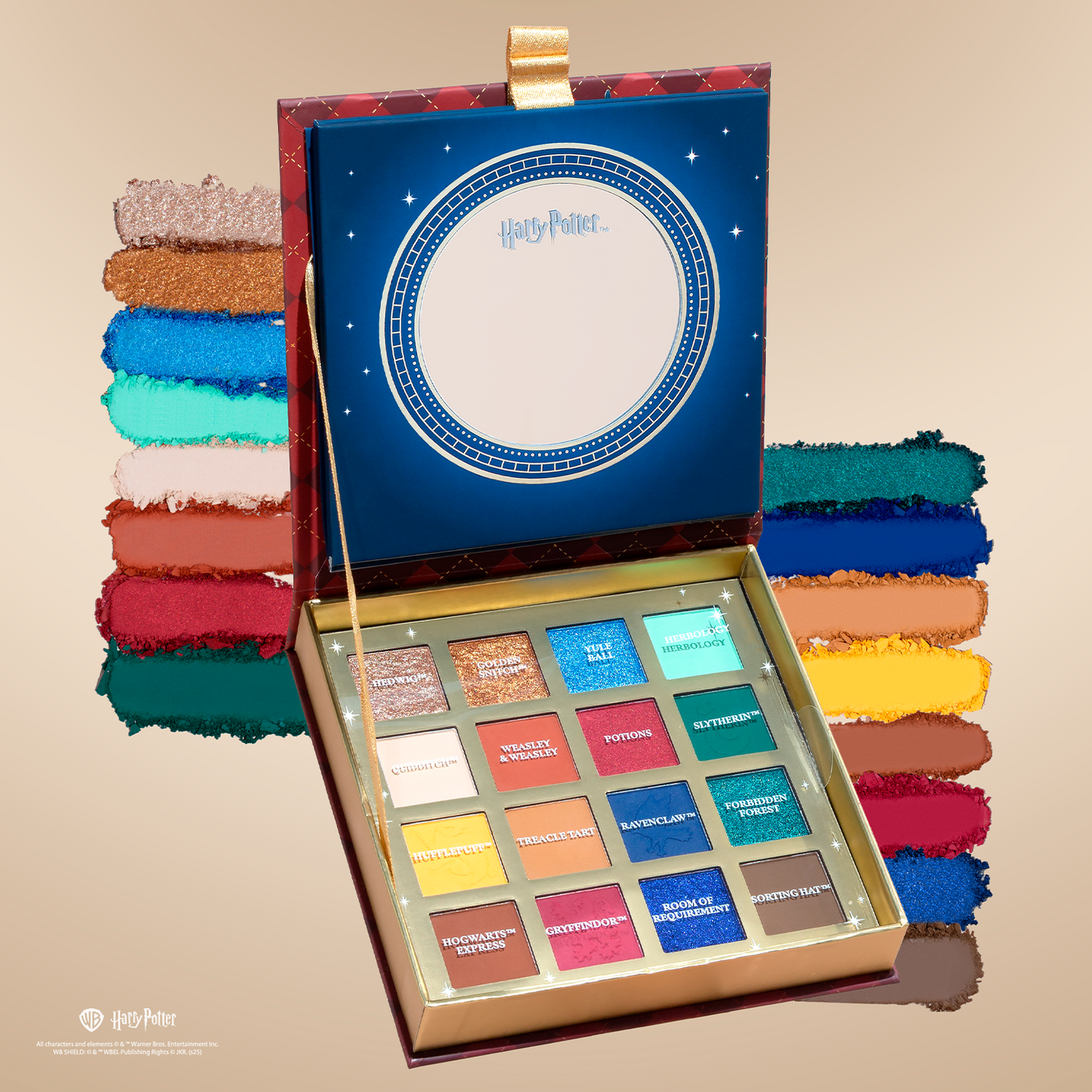 Paleta de sombras de ojos Harry Potter Navidad en Hogwarts de 16 tonos