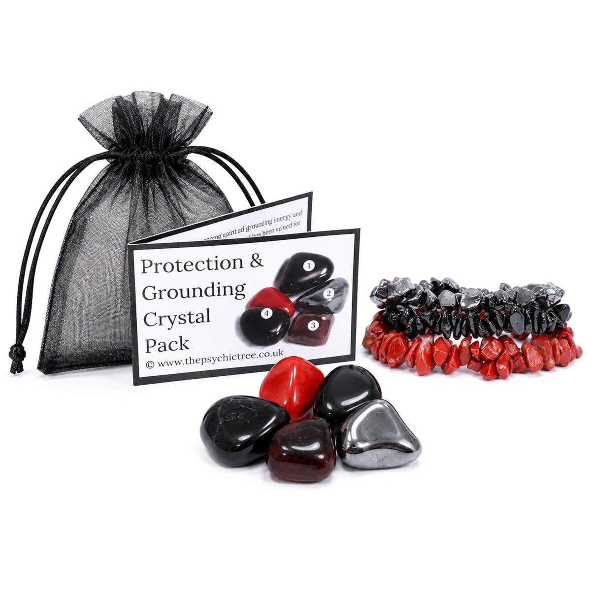 Protection & Grounding Healing Crystals & Bracelets Collection
