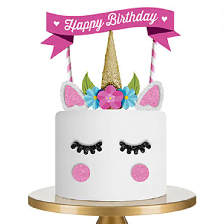 2020 Unicorn Cake Toppers for Birthday Party Decor