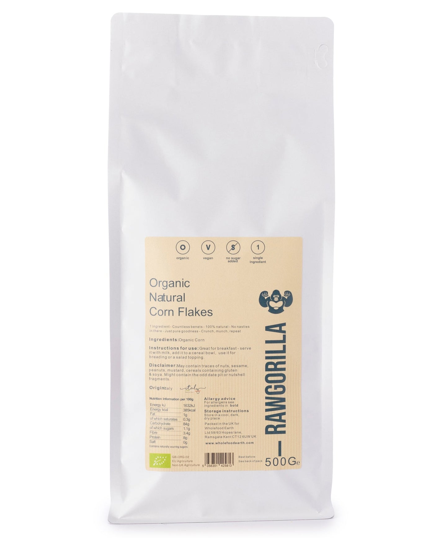 RAWGORILLA Bio-Natur-Cornflakes – 500g