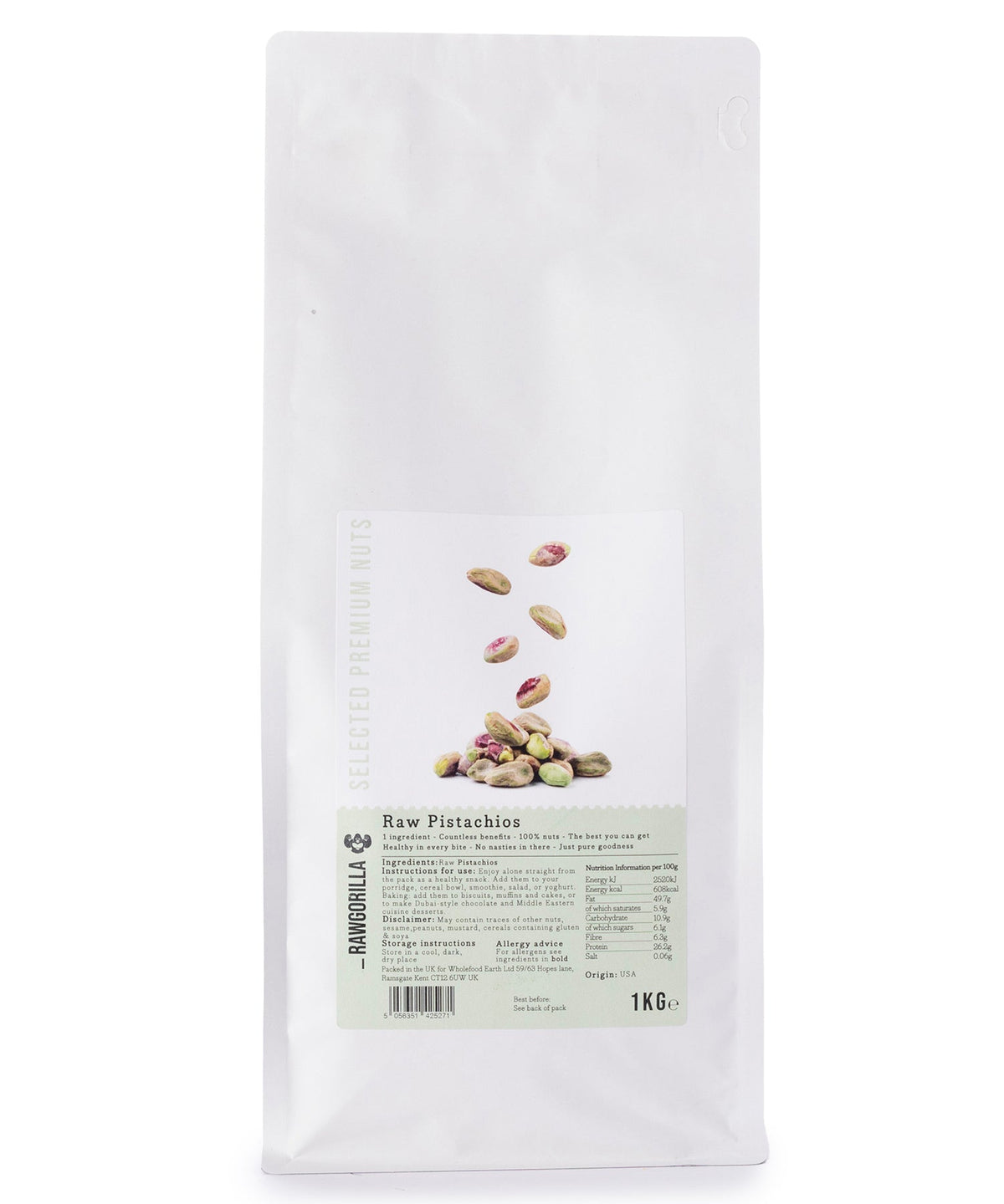 Pistachos crudos - RAWGORILLA - 1kg