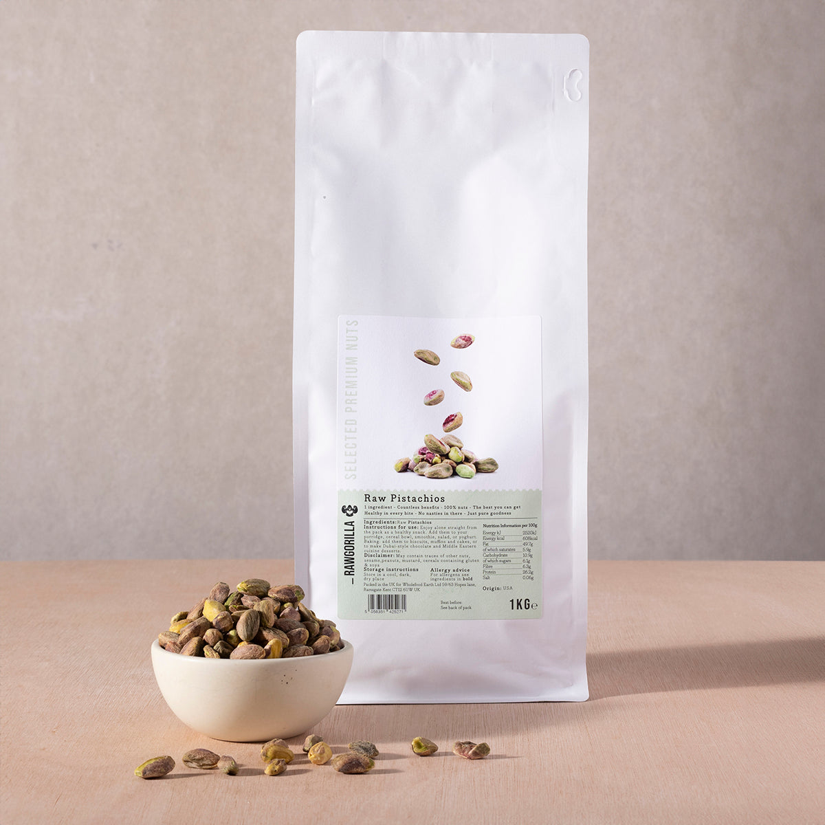 Pistachos crudos - RAWGORILLA - 1kg