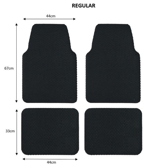 Nicoman Universal Hex Dirt Catcher Anti-Slip Car Floor Mats 4pc -  Regular