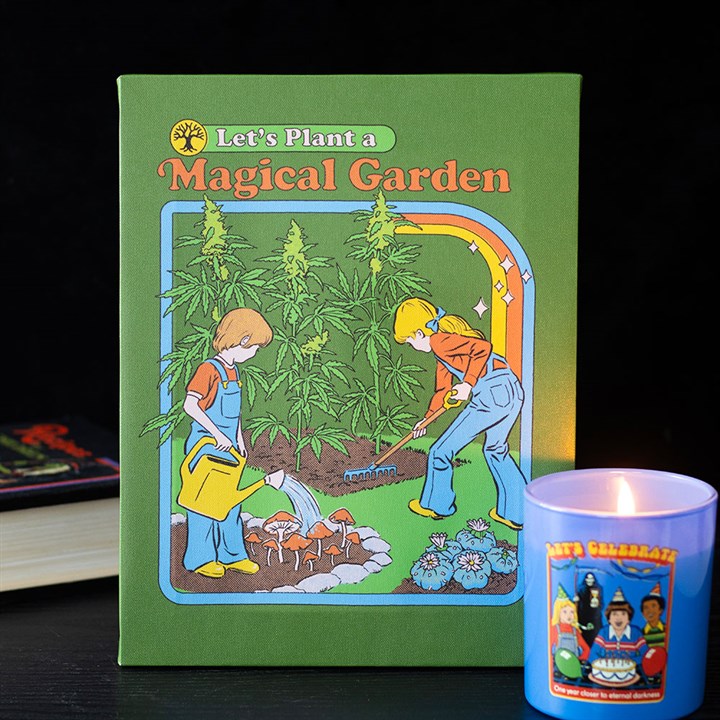 19x25cm Magical Garden Canvas Plaque by Steven Rhodes