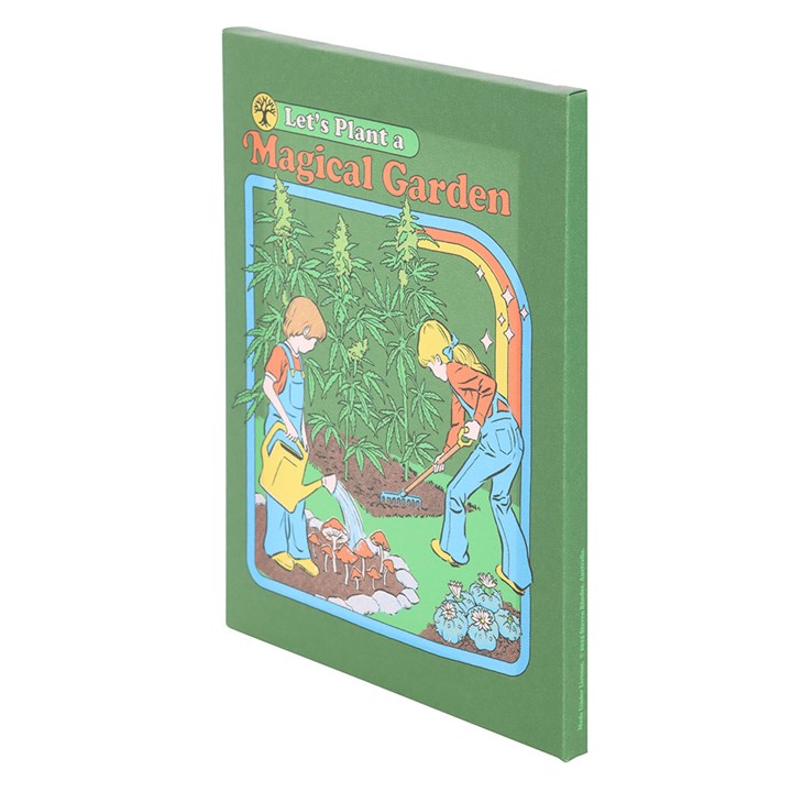 19x25cm Magical Garden Canvas Plaque by Steven Rhodes