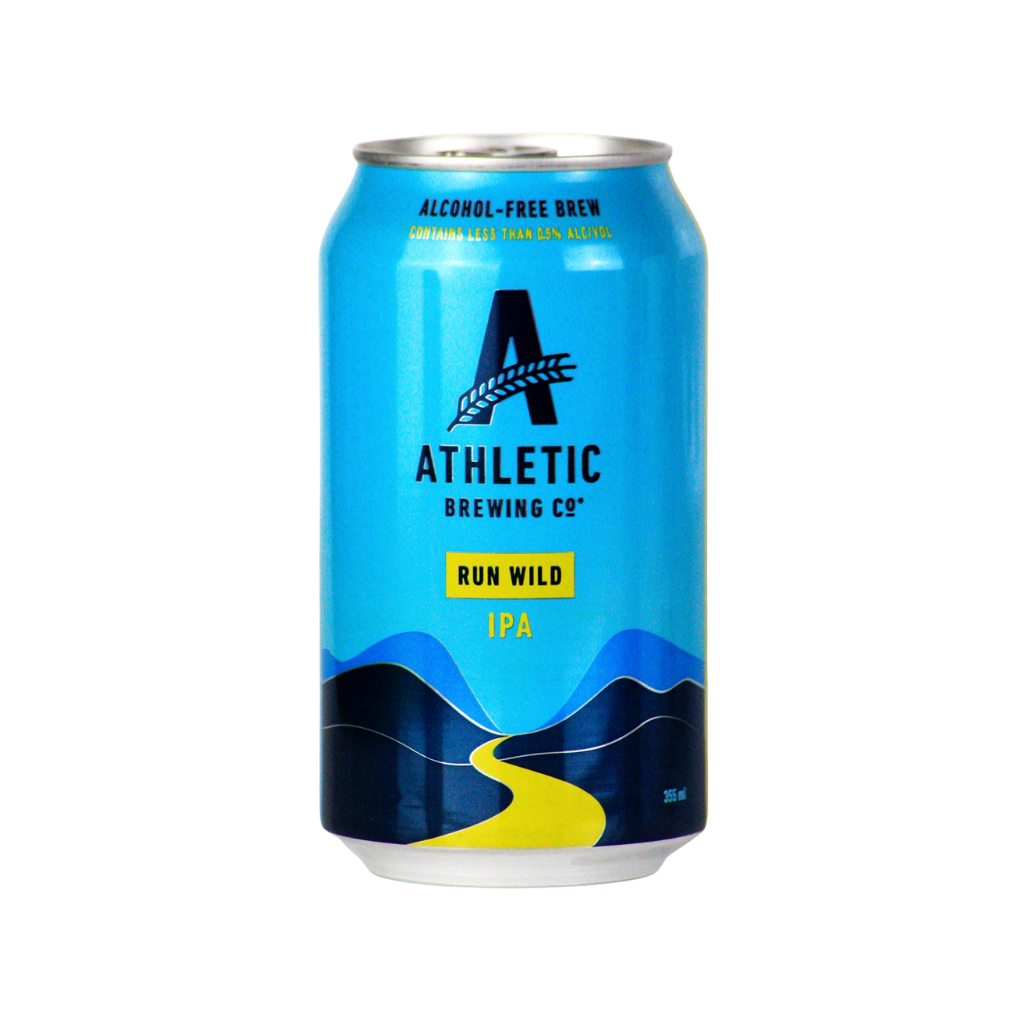 Athletic Brewing Run Wild IPA – Alcohol Free Craft Beer (0.5% ABV)