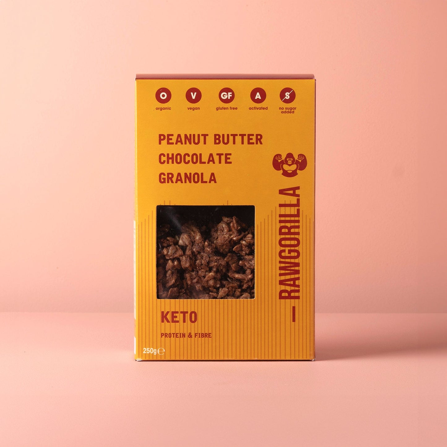 Keto Erdnussbutter Schoko Granola - 250g - Raw Gorilla