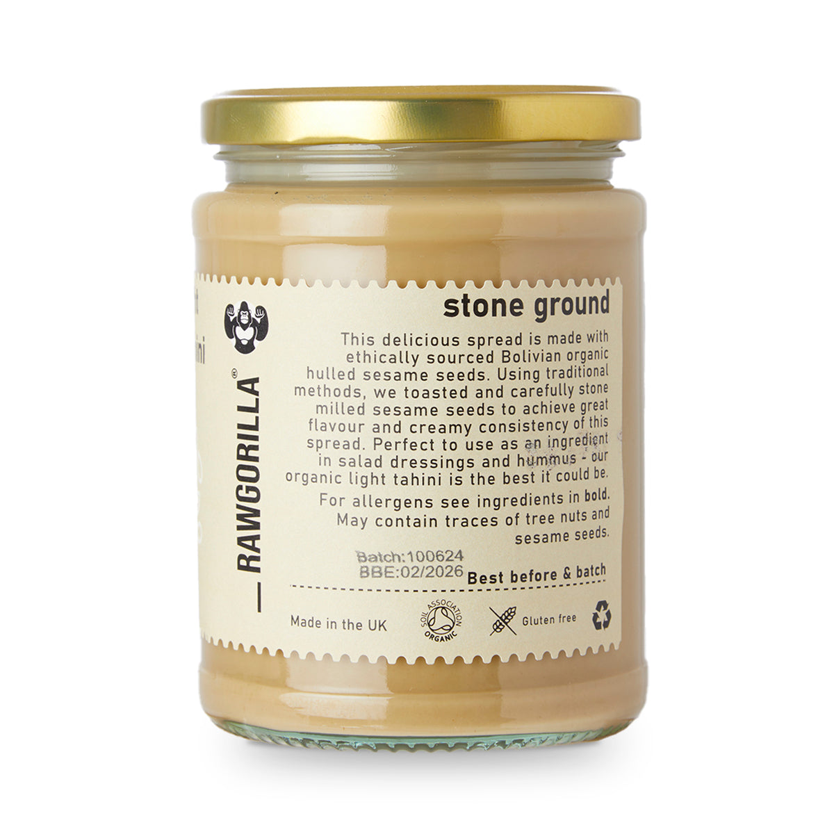 Tahini de Sésamo Claro Ecológico - RAWGORILLA