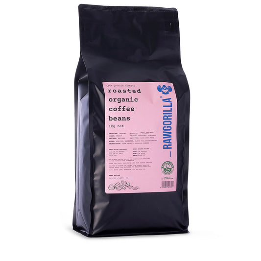 Granos de café orgánicos enteros tostados - 1kg