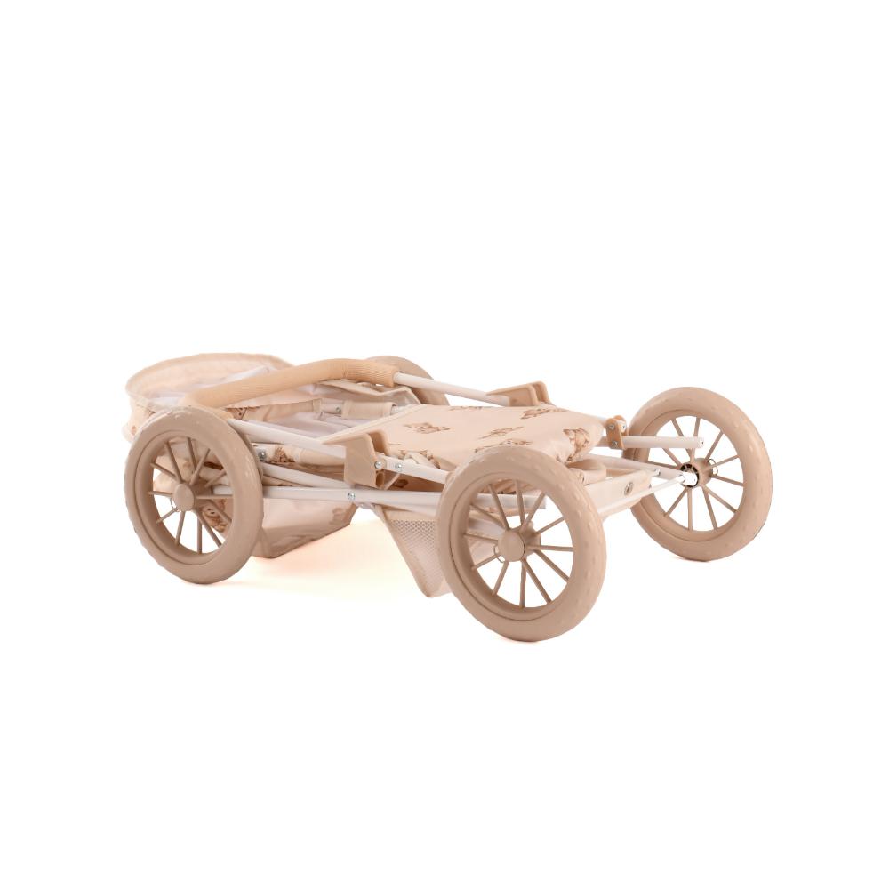 Roma Teddy My First Dolls Pram | Age 2+ | Teddy Print | Foldable