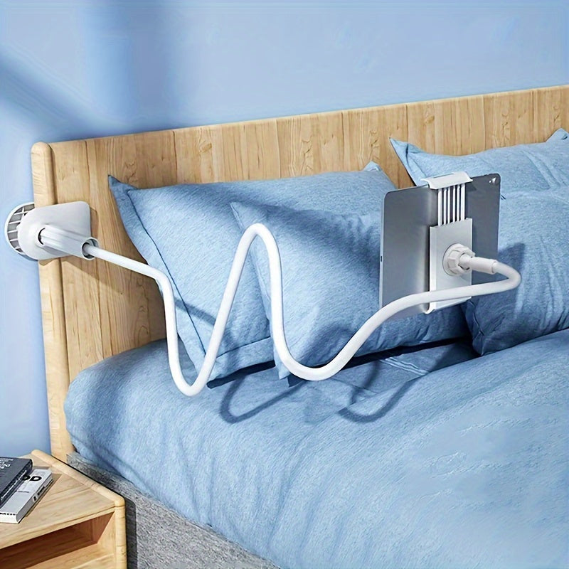 Rotating Lazy Stand for Phone & Tablet - Adjustable Spiral Base Bedside Holder Mount for Mobile Devices