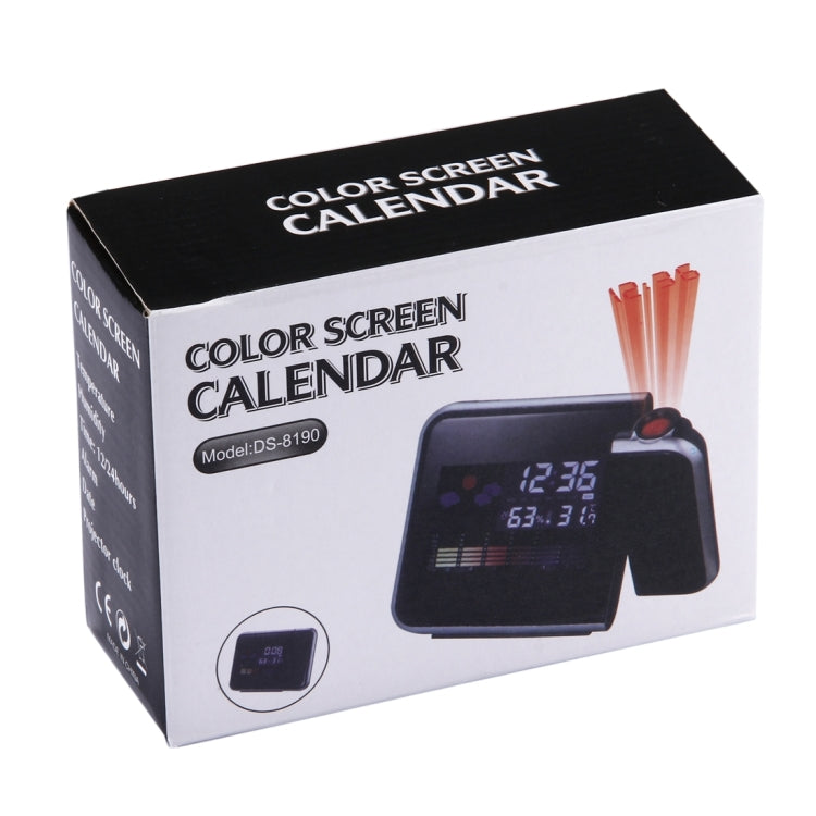 LED Projection Alarm Clock with Weather Station – Temperature, Humidity & Calendar Display