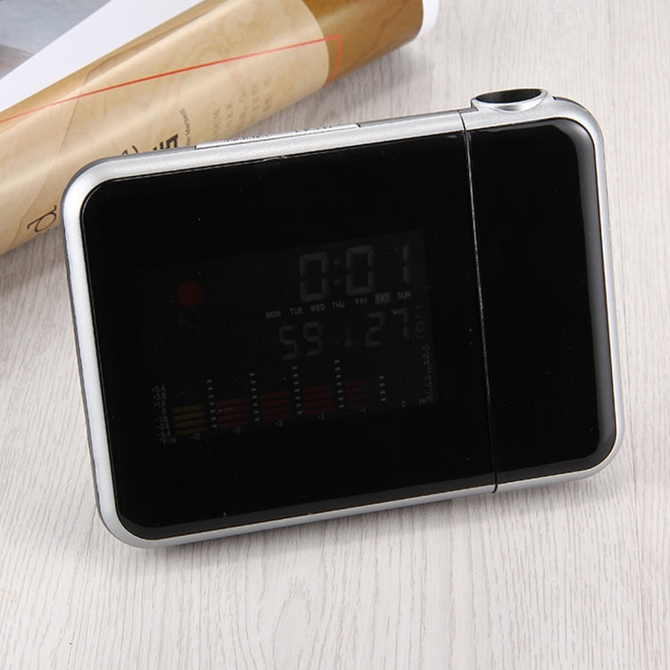 LED Projection Alarm Clock with Weather Station – Temperature, Humidity & Calendar Display