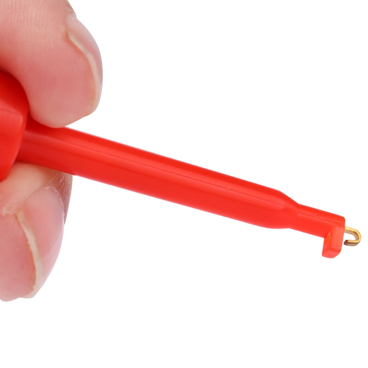 56mm Test Probe Clip Set – Black & Red Hook-Type Alligator Clips
