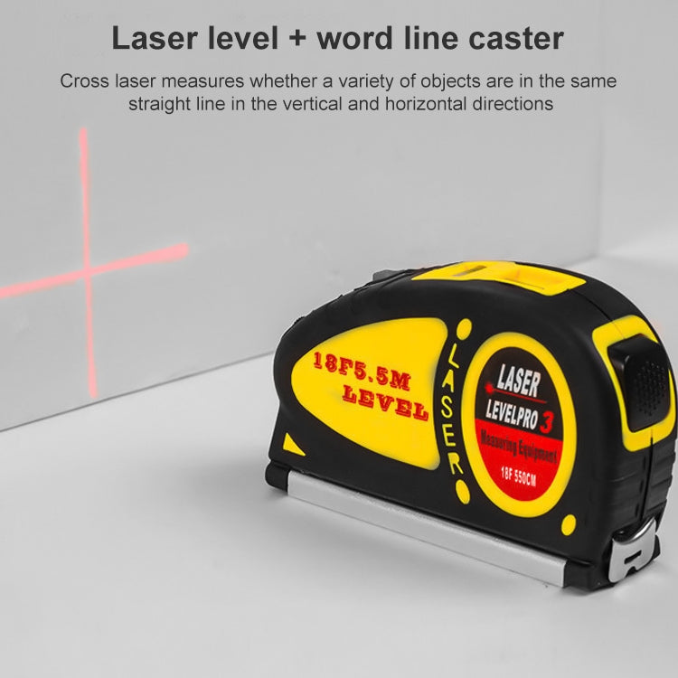 Laser-Wasserwaage mit Maßband Pro (550cm), LV-05